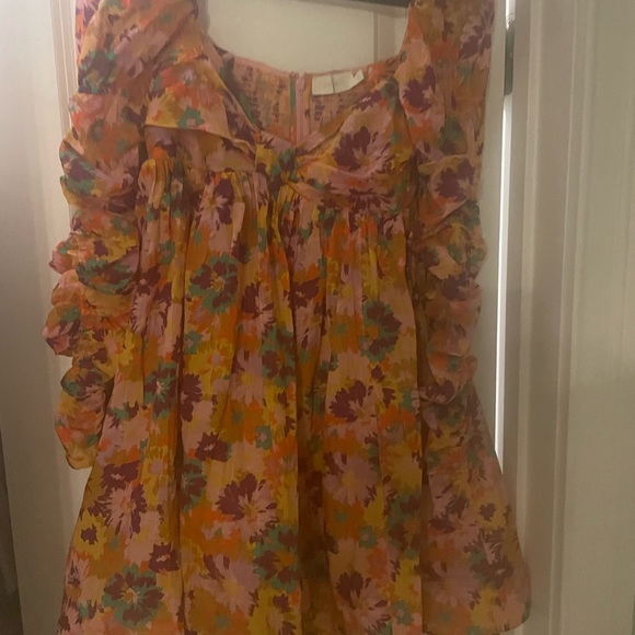 Zimmerman Violet Twist Front Mini Dress Size 0 - Picture 4 of 4